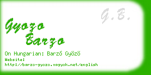 gyozo barzo business card