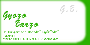 gyozo barzo business card